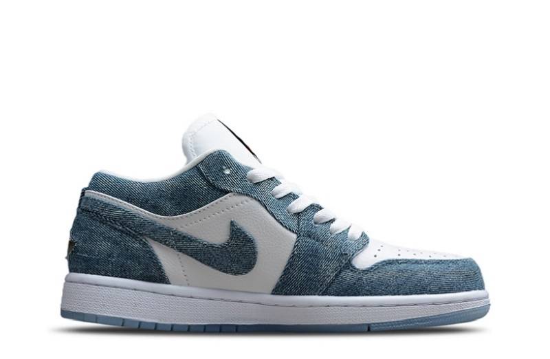 Nike Air Jordan 1 Retro Low Canvas &Quot;White Denim&Quot; Wmns