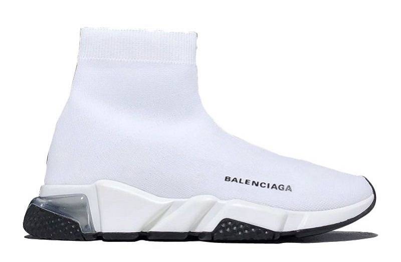 Balenciaga Speed Clear Sole "White Black"