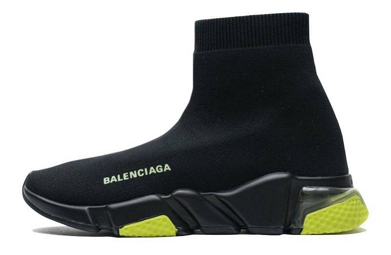 Balenciaga Speed Clear Sole &Quot;Black/Yellow Fluo&Quot;