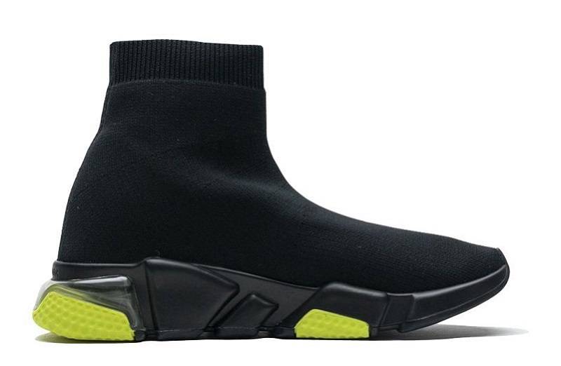 Balenciaga Speed Clear Sole &Quot;Black/Yellow Fluo&Quot;