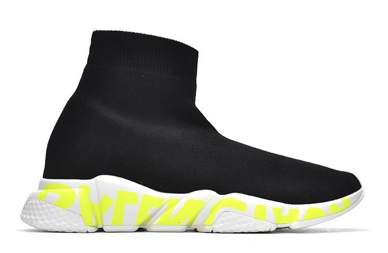 Balenciaga Speed Trainer Graffiti "Black Fluo Green"