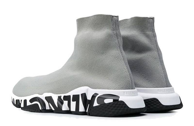 Balenciaga Speed Trainer &Quot;Graffiti - Grey&Quot;