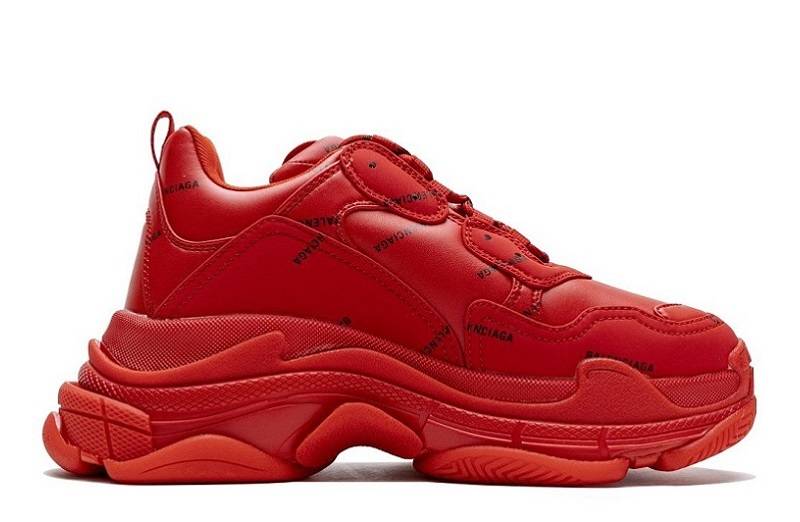 Balenciaga Triple S &Quot;Letter Bright Red&Quot;