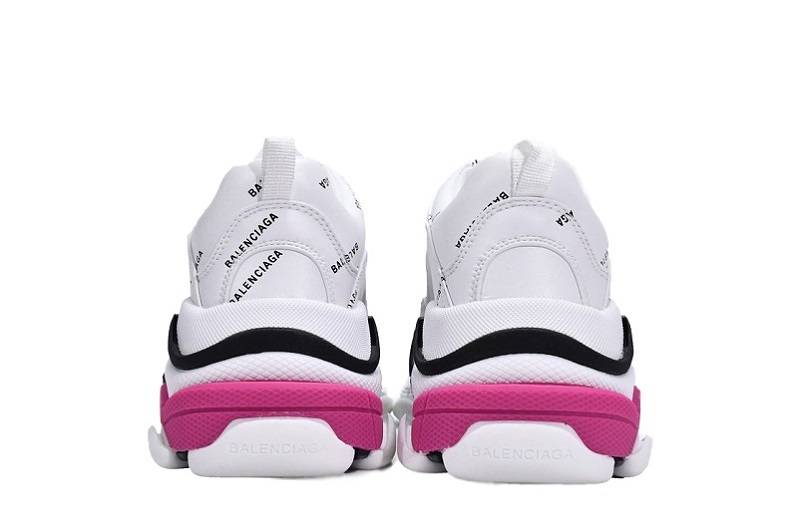 Balenciaga Triple S &Quot;Letter White Rose Red&Quot;