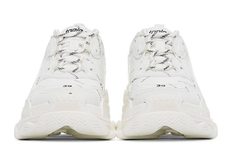 Balenciaga Triple S Allover Logo &Quot;White&Quot;