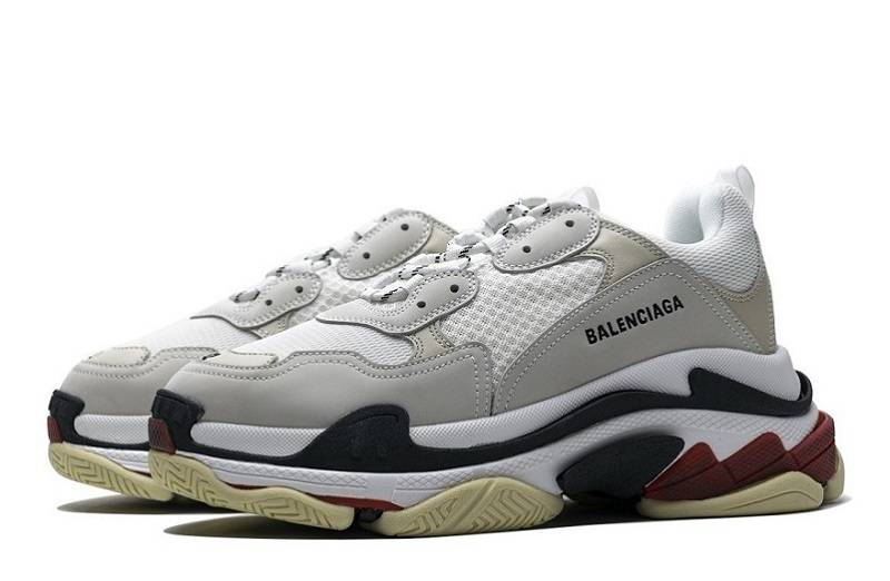 Balenciaga Triple S &Quot;White Dark Grey Red&Quot;