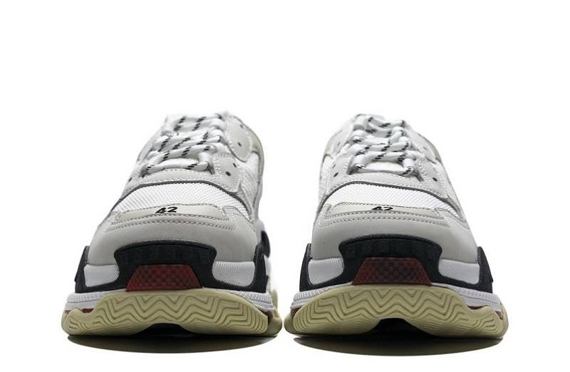 Balenciaga Triple S &Quot;White Dark Grey Red&Quot;