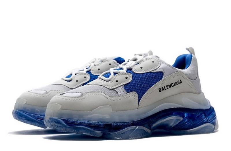 Balenciaga Triple S Clear Sole &Quot;White Blue&Quot;