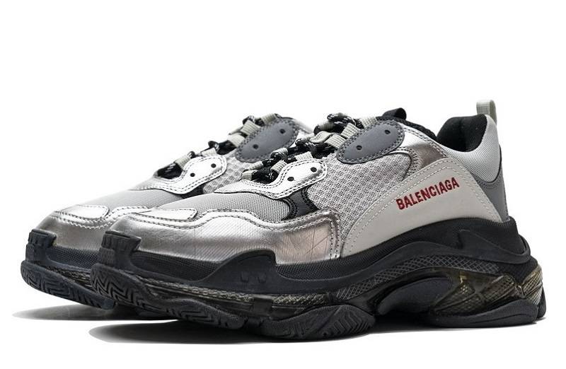 Balenciaga Triple S Clear Sole &Quot;Black Silver&Quot;