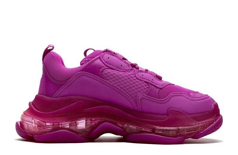 Balenciaga Triple S Clear Sole &Quot;Plum Red&Quot;