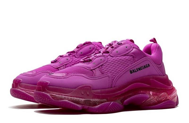 Balenciaga Triple S Clear Sole &Quot;Plum Red&Quot;