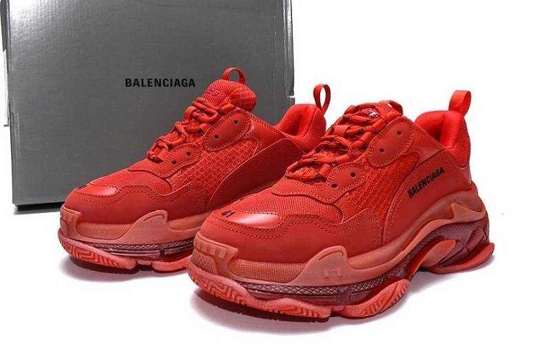 Balenciaga Triple S Clear Sole “Dark Red”