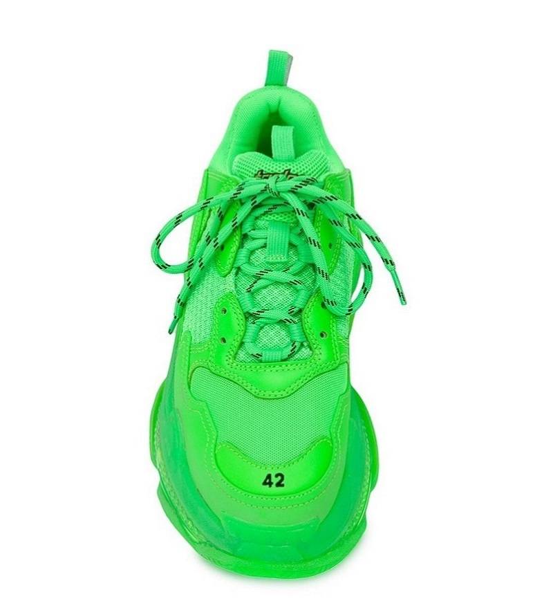 Balenciaga Triple S Clear Sole &Quot;Fluo Green&Quot;