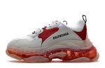 Balenciaga Triple S Clear Sole "White Red"