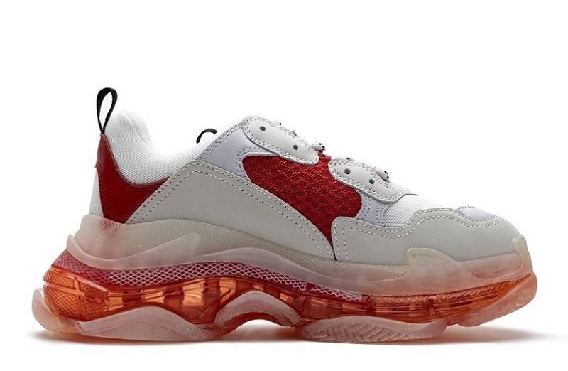 Balenciaga Triple S Clear Sole &Quot;White Red&Quot;