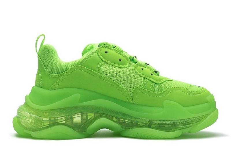 Balenciaga Triple S Clear Sole &Quot;Fluorescent Green&Quot;