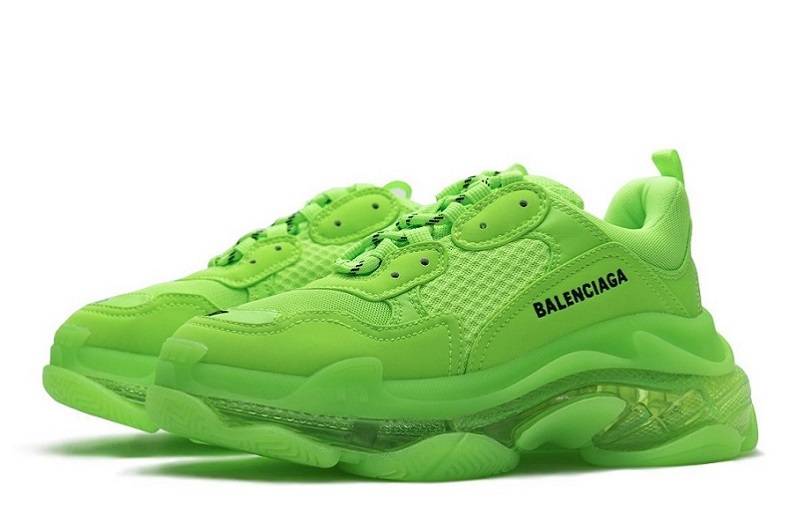 Balenciaga Triple S Clear Sole &Quot;Fluorescent Green&Quot;