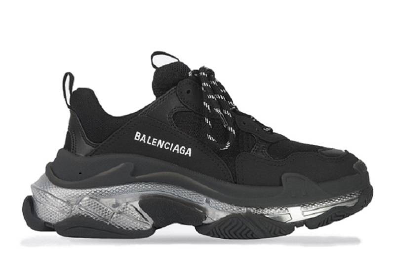 Balenciaga Triple S Clear Sole &Quot;Black Silver&Quot;