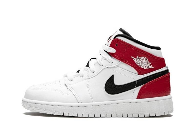 Jordan 1 "White Black Gym Red" Mid