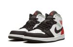 Jordans 1 "Red Grey Black Toe" Mid