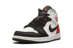 Jordans 1 "Red Grey Black Toe" Mid