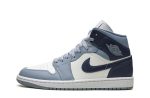 Wmns Air Jordan 1 Mid "Sail Diffused Blue"