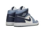 Wmns Air Jordan 1 Mid "Sail Diffused Blue"