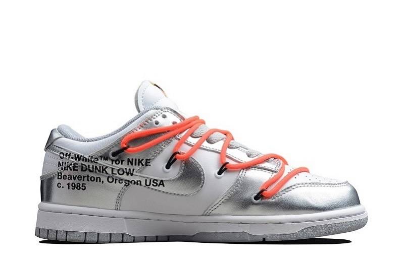 Off-White X Dunks Low &Quot;Silver/White&Quot;