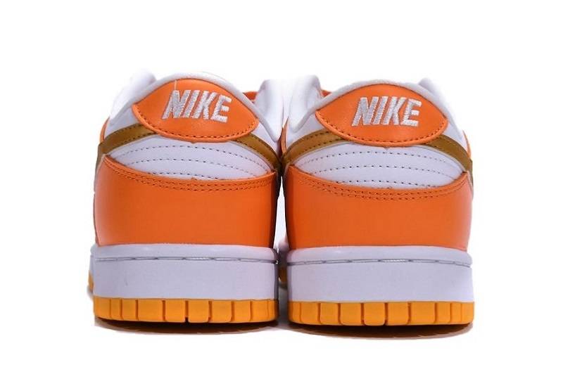 Nike Dunk Low &Quot;White/Orange Blaze-Gold&Quot;