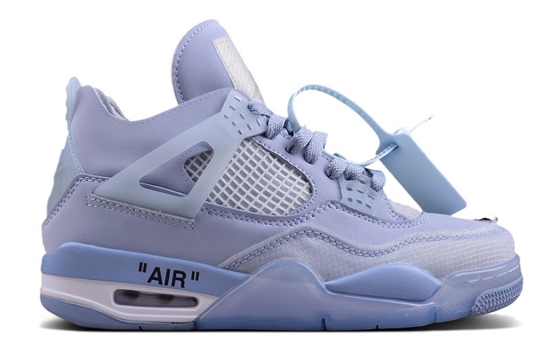 Off-White X Air Jordan 4 Retro Sp &Quot;Blue Purple&Quot;