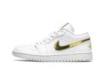 Wmns Air Jordan 1 Retro Low "White Metallic Gold"