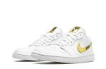 Wmns Air Jordan 1 Retro Low "White Metallic Gold"