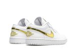 Wmns Air Jordan 1 Retro Low "White Metallic Gold"