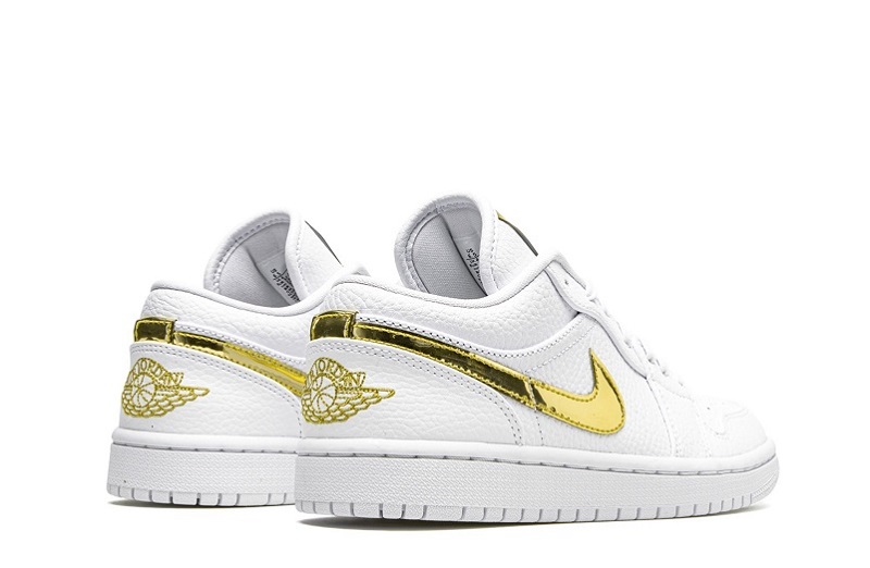 Wmns Air Jordan 1 Retro Low &Quot;White Metallic Gold&Quot;