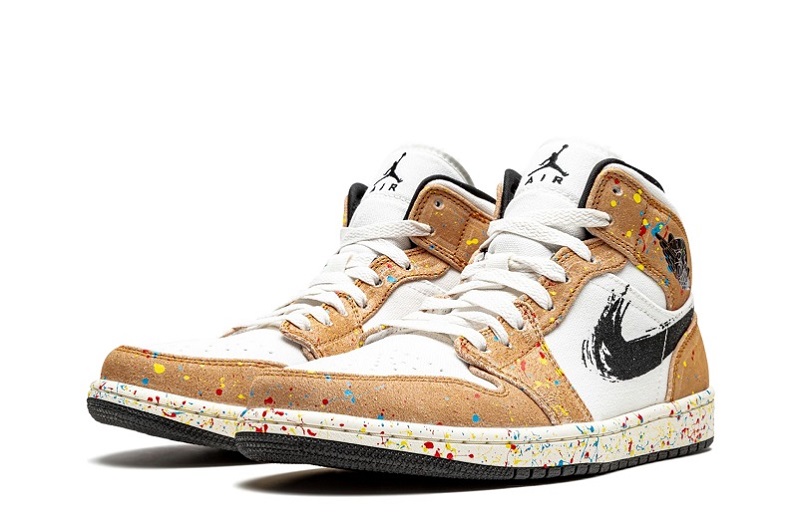 Air Jordan 1 Mid Se &Quot;Brushstroke Paint Splatter&Quot;