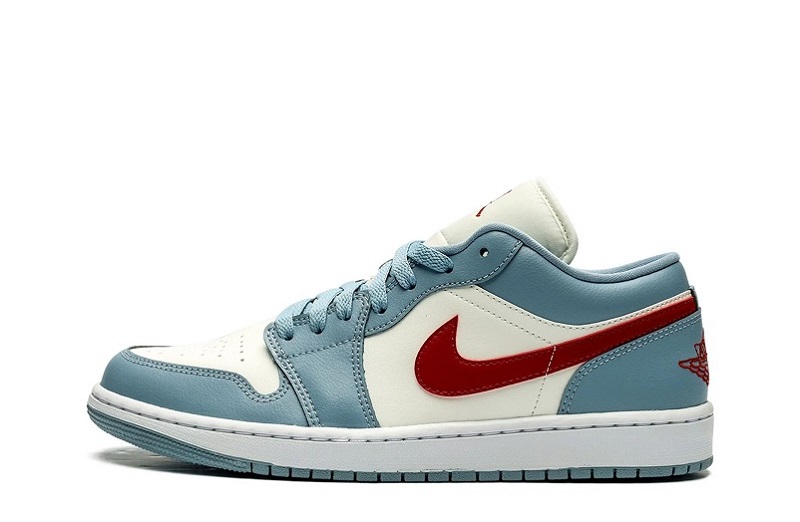 Wmns Air Jordan 1 Low "Blue Whisper Dune Red"