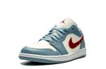 Wmns Air Jordan 1 Low "Blue Whisper Dune Red"