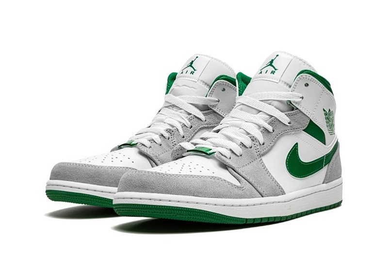 Air Jordan 1 Mid Se &Quot;Grey Pine Green&Quot;