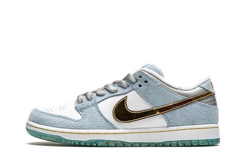 Sean Cliver x SB Dunk Low "White Blue"