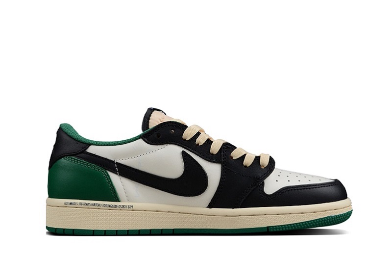 Travis Scott X Jordan 1 Retro Low &Quot;Green Black White&Quot;