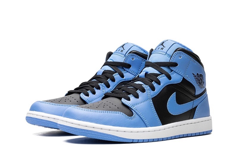 Air Jordan 1 Mid &Quot;University Blue Black&Quot;