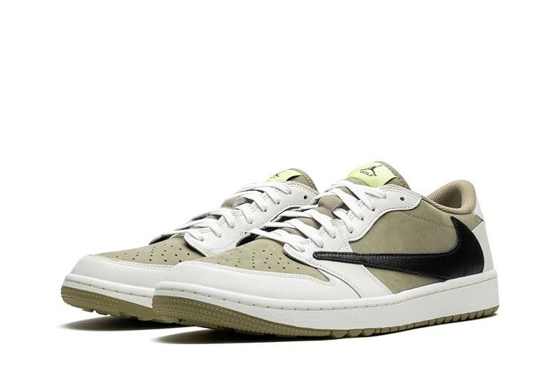 Travis Scott X Air Jordan 1 Low Golf &Quot;Neutral Olive&Quot;