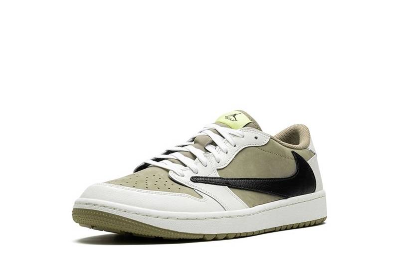 Travis Scott X Air Jordan 1 Low Golf &Quot;Neutral Olive&Quot;