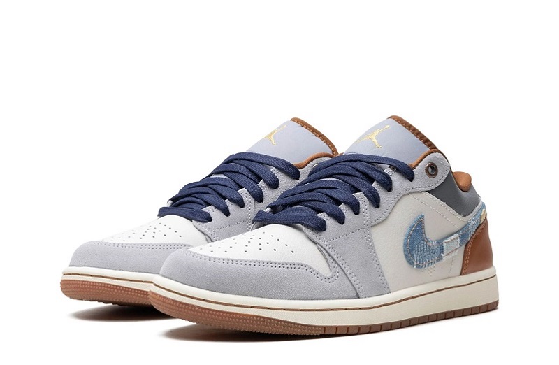 Air Jordan 1 Low Se &Quot;Repaired Denim Swoosh&Quot;