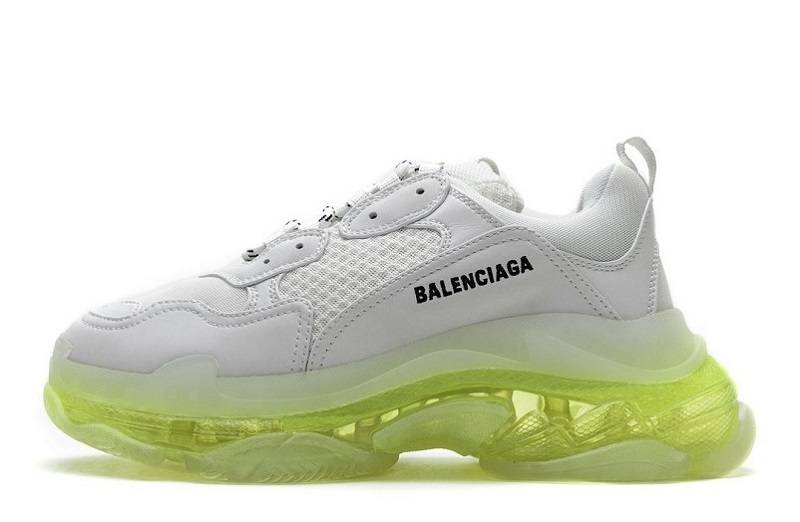 Balenciaga Triple S Clear Sole "White Green"