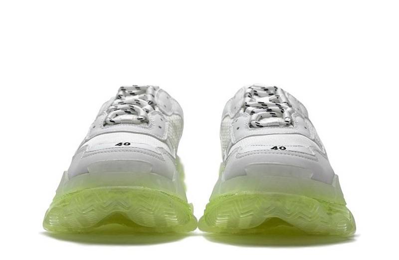 Balenciaga Triple S Clear Sole &Quot;White Green&Quot;