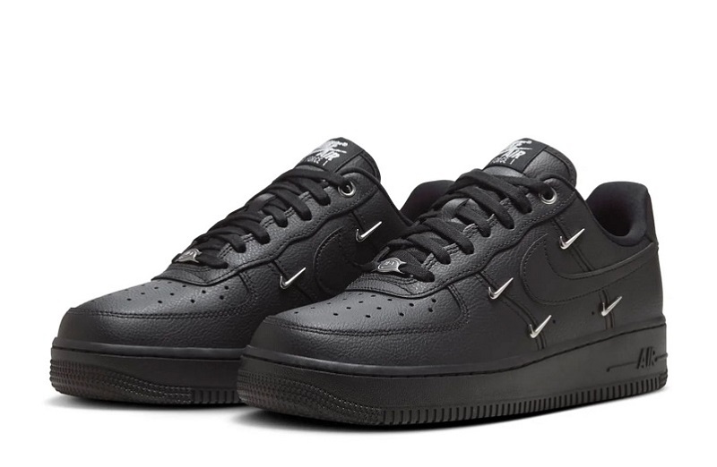 Wmns Air Force 1 '07 Lx &Quot;Black Silver Mini Swoosh&Quot;