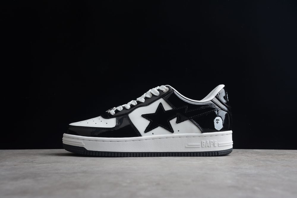 Bape Sta Low-Top Sneakers In Black And White