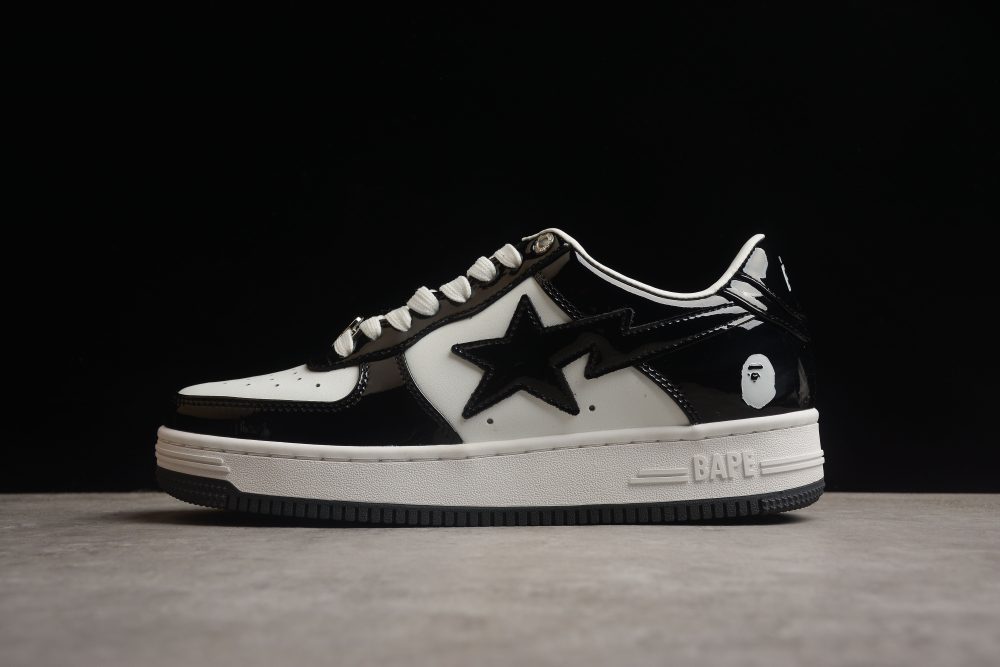 Bape Sta Low-Top Sneakers In Black And White