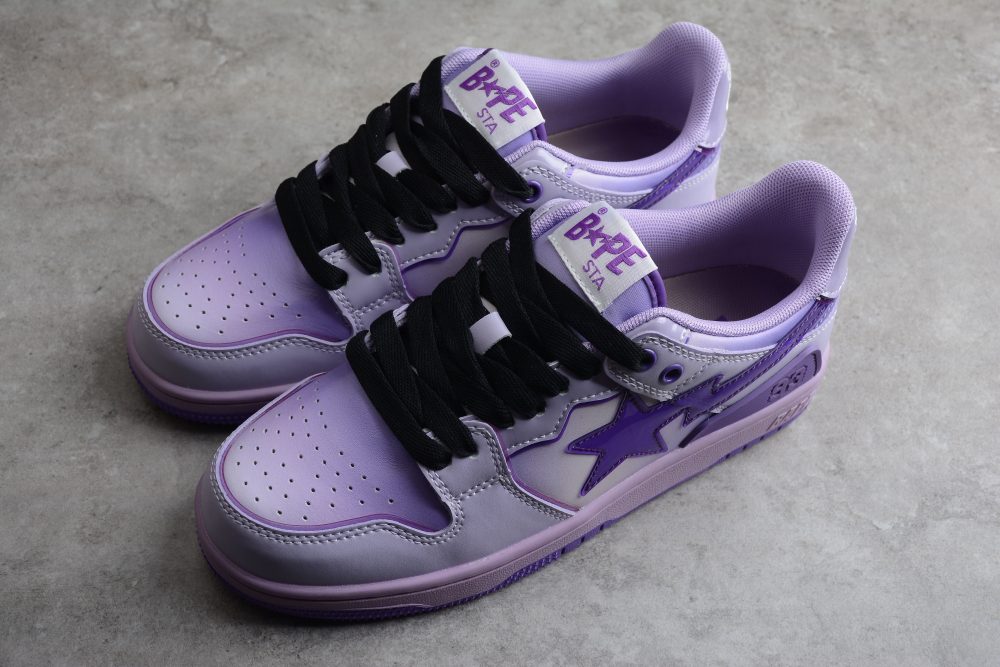 Bape Sta Low-Top Purple Gradient Sneakers